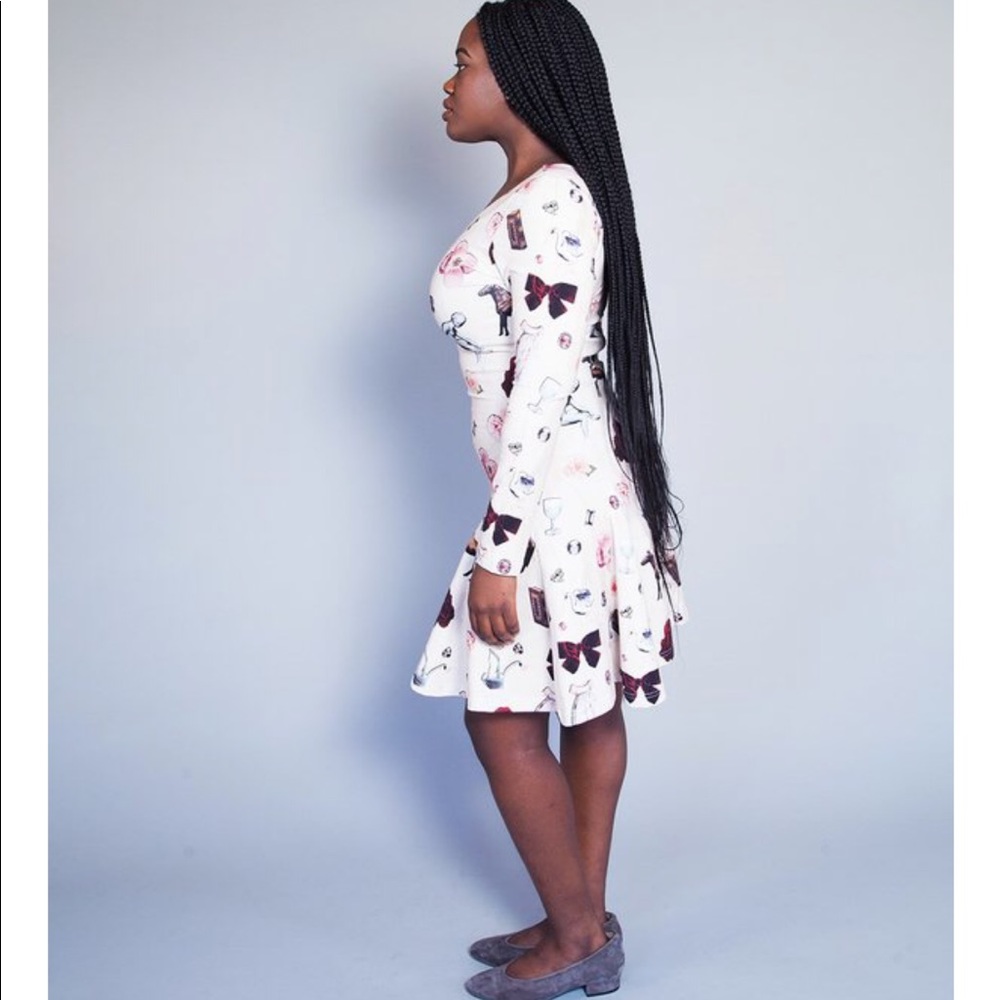 Samantha Pleet Crown Dress - Collage Print